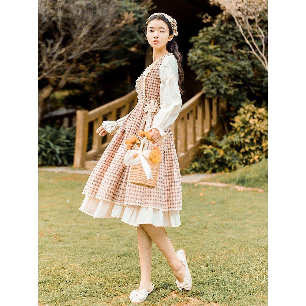 Set Váy Retro Vintage Ảnh Thật