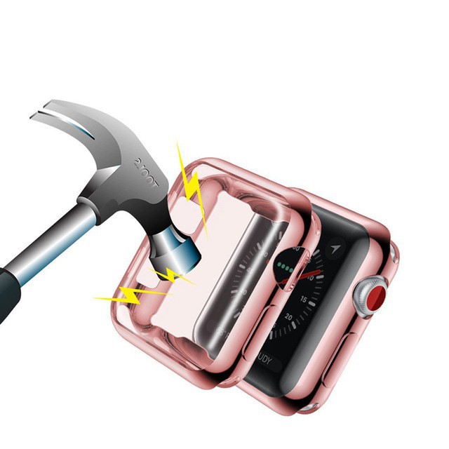 Vỏ bảo vệ mặt đồng hồ jansin thích hợp cho Apple watch dòng 7 6 se 5 4 3 kích thước 45mm 41mm 42mm 38m 40mm 44mm