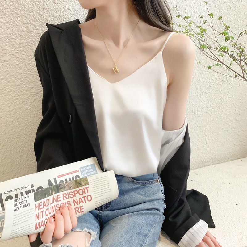 Áo Lụa Hai Dây Thời Trang Quyến Rũ Cho Nữ