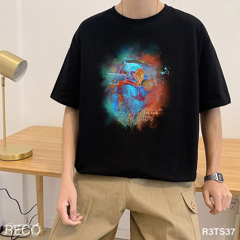 Áo thun, phông nam nữ Hàn Quốc cao cấp dáng rộng tay lỡ T-Shirt Loose R3TS37 Unisex