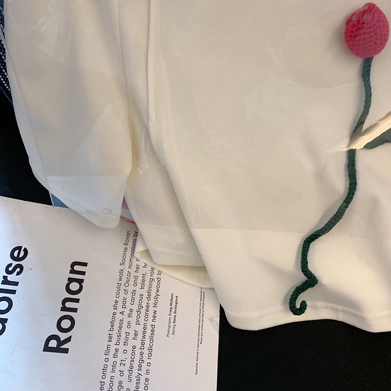 Áo Thun Ngắn Tay In Họa Tiết Hoa Phong Cách Hàn Quốc Dành Cho Nữ