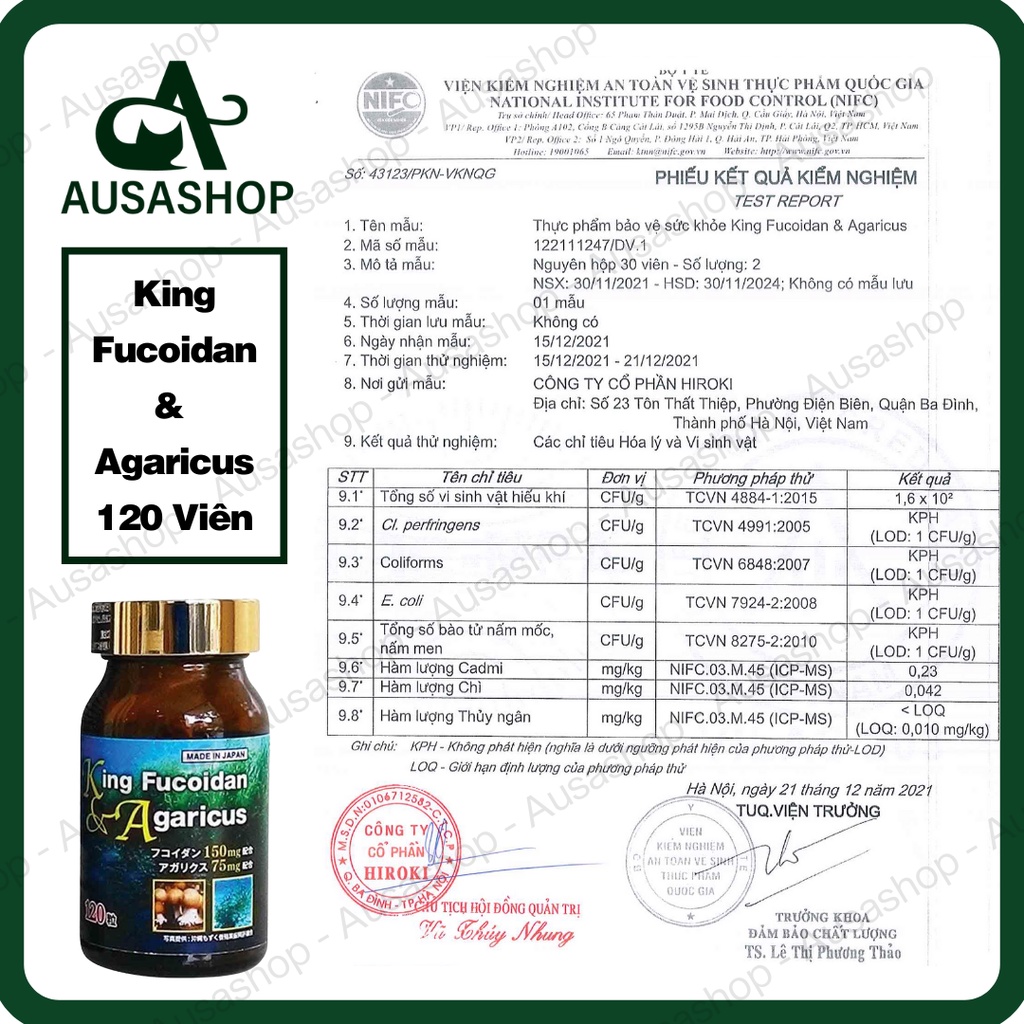 King Fucoidan & Agaricus Hộp 120 Viên - Hỗ Trợ Điều Trị Ung Thư - Chính Hãng Nhật Bản