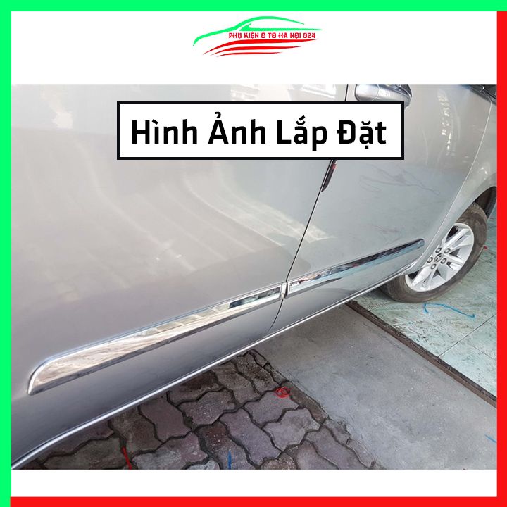 Bộ ốp nẹp sườn Innova 2017 -2020 mạ crom trang trí làm đẹp xe