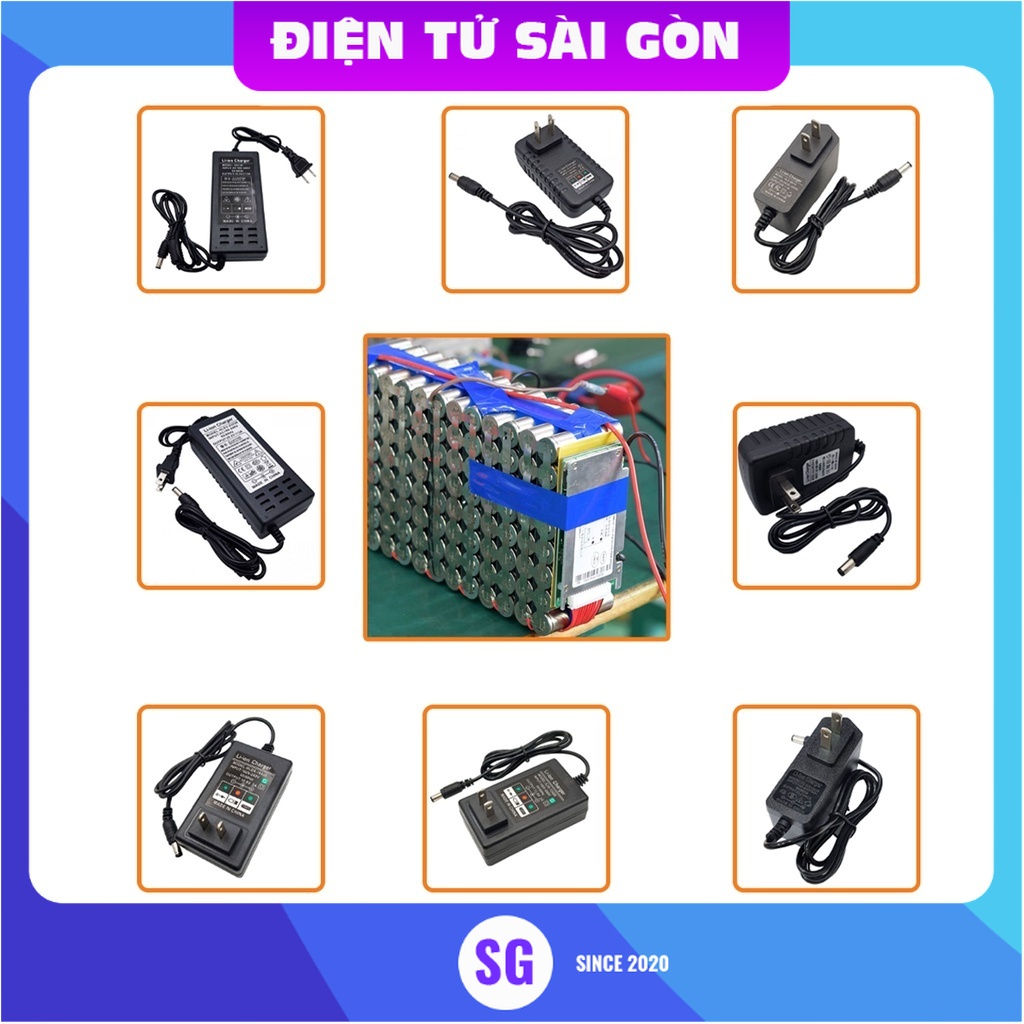 Cục sạc pin 18650 1S | 2S | 3S | 4S | 5S | 6S Adapter sạc pin Lithium có đèn báo
