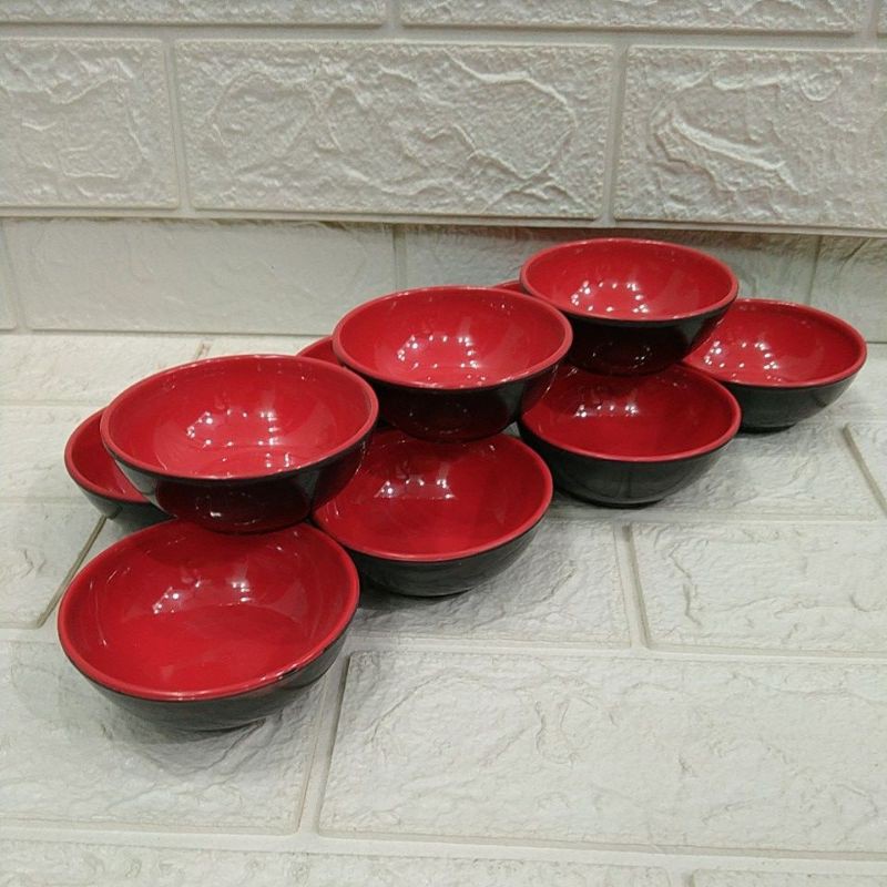 Bát mắm phíp đỏ đen,combo10 cái