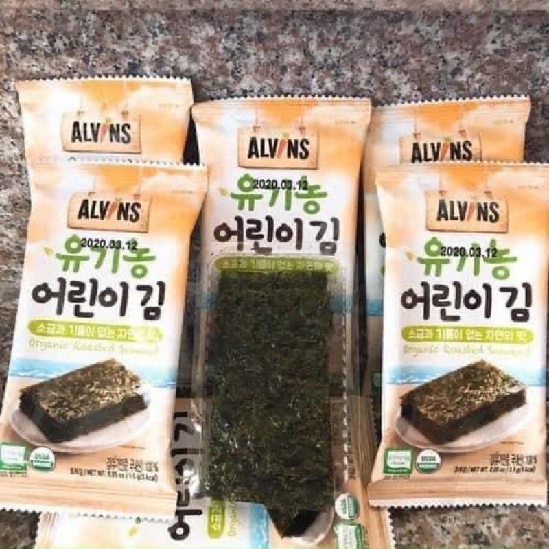 Rong Biển Tách Muối Hữu Cơ Alvins Lá Dành Cho Bé Ăn Dặm