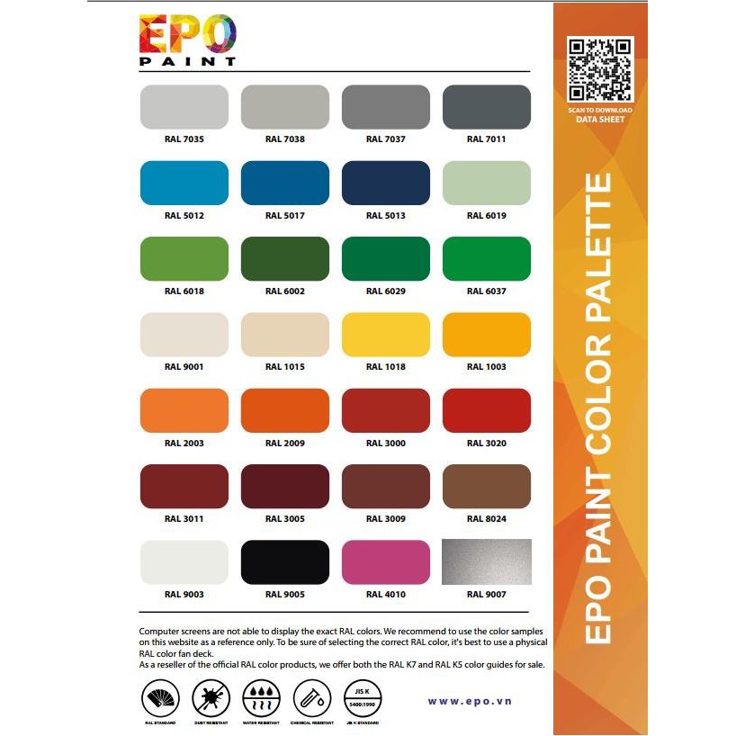 SƠN PHỦ EPOXY CHO SÀN BÊ TÔNG EPO PU2300 COLOR D80680 (XÁM)