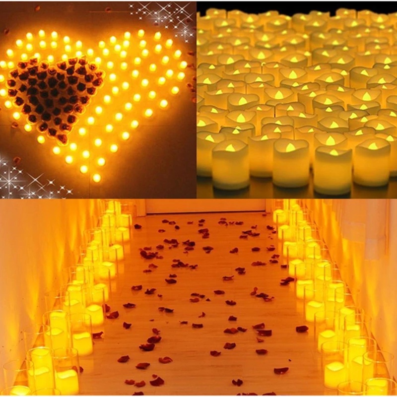 1Pc LED Simulation Candles Light/Battery Powered Flameless Tea Wax Light/Party Decoration Candle Lamp/Flashing