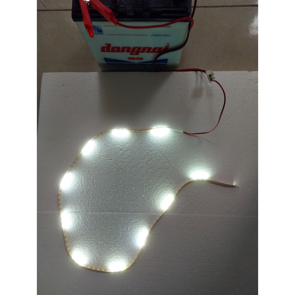 Dây led nháy đuổi 45CM trang trí oto ,xe máy,xe đạp điện 12V DC có chống nước