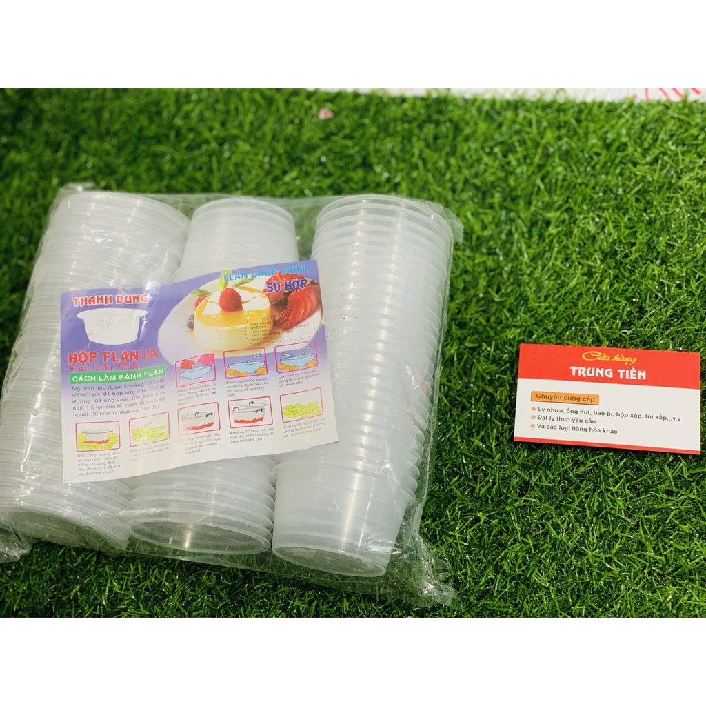 COMBO 50 HỦ BÁNH FLAN 0, FLAN 1A, FLAN TIM - GIÁ ƯU ĐÃI