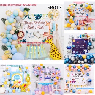 SET BONG BÓNG TRANG TRÍ  SINH NHẬT KÈM BACKDROP MẪU MỚI 2021