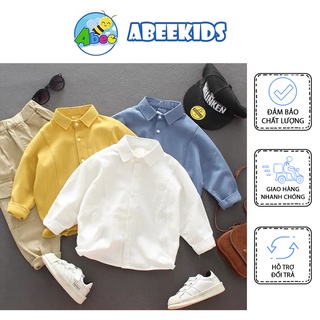 Áo Sơ Mi Chất Đũi Cho Bé Trai Và Bé Gái Size 9-25kg SM05