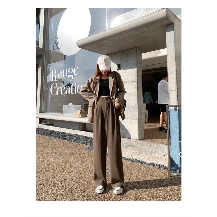 Quần suông khuy lệch _ Hàng Quảng Châu