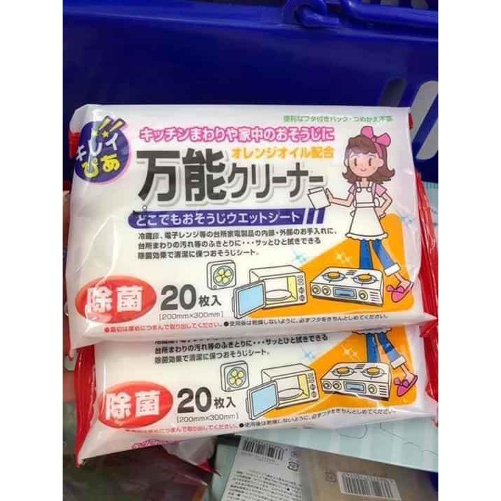 [Hàng Nhật] Set 20 giấy ướt vệ sinh bếp, lò vi sóng