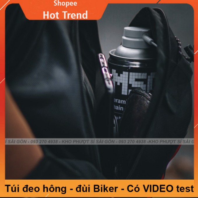 KHO SG-  Giá buôn HCM - Túi đeo đùi phiên bản mới RAMBO như Dainese cao cấp - Túi đeo chéo hông tiện dụng