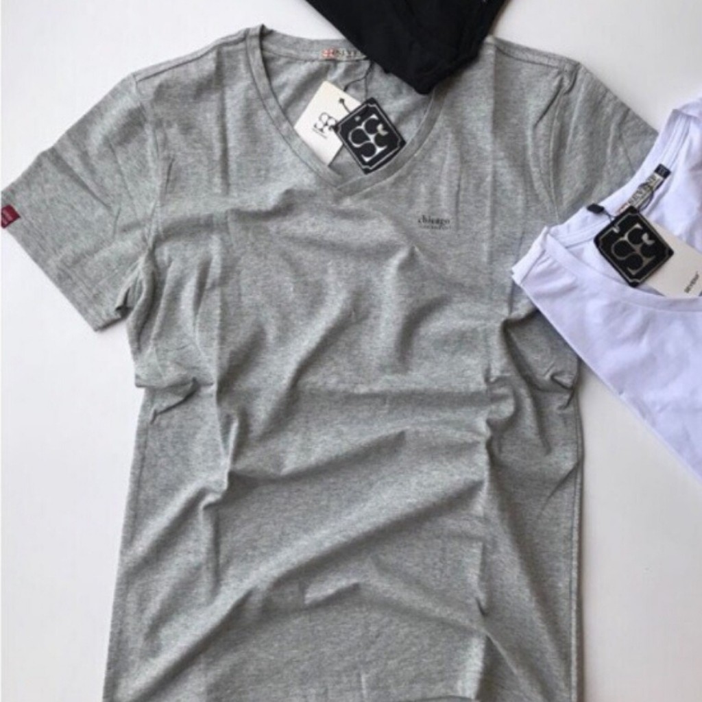 Áo phông nam 💖 Chính hãng 🌴Áo thun nam cổ tim thời trang