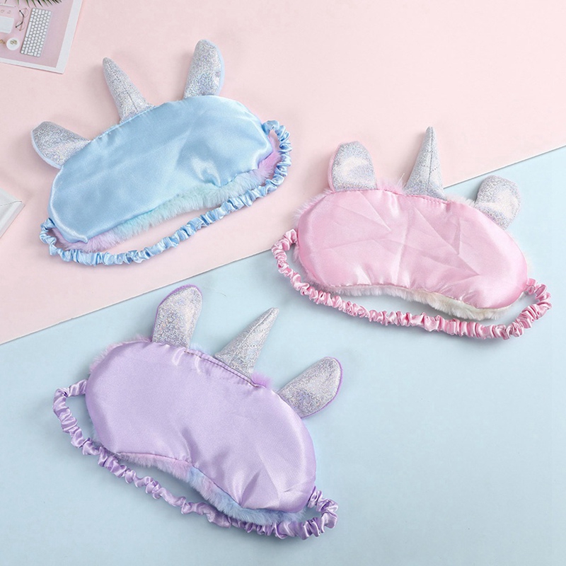 Mặt nạ che mắt khi ngủ thiết kế hình ngựa một sừng dễ thương cho bé gái | BigBuy360 - bigbuy360.vn