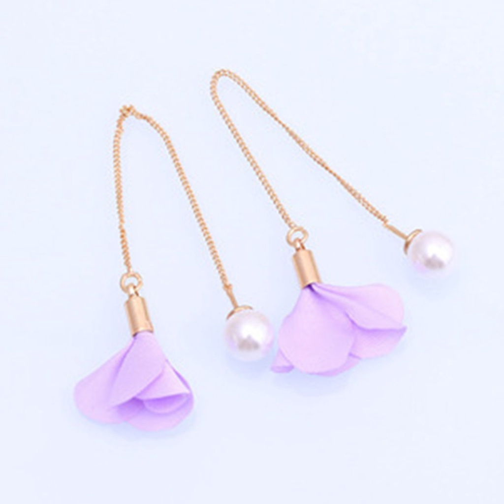 Đôi bông tai đính ngọc trai họa tiết đơn giản, trẻ trung cho nữ