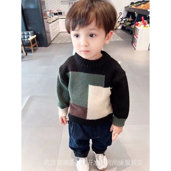Áo Sweater Thu Đông Phong Cách Mới Dày Dặn Dễ Phối Đồ Cho Bé Trai