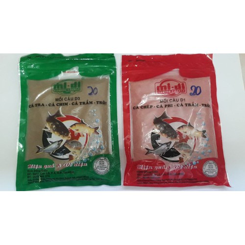 Mồi câu cá tổng hợp Cám câu cá D1, D2, D3 chuyên chép trôi chép tra rô phi