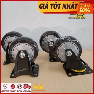 Bánh xe đẩy, bán bán xe đẩy hàng 4 bánh- tải trọng 150kg, đường kính 100