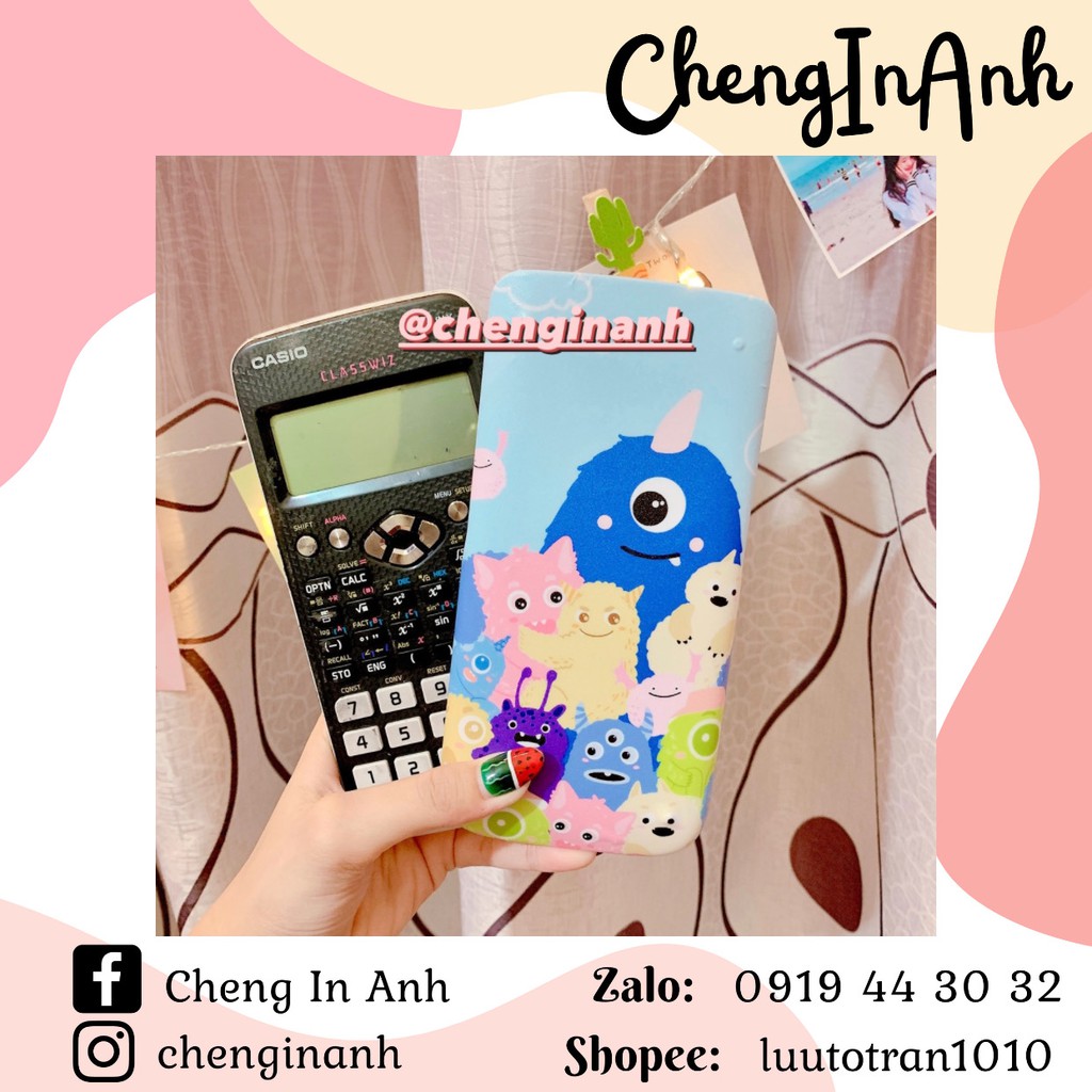 Miếng decal dán máy tính bỏ túi vinacal/casio quái vật