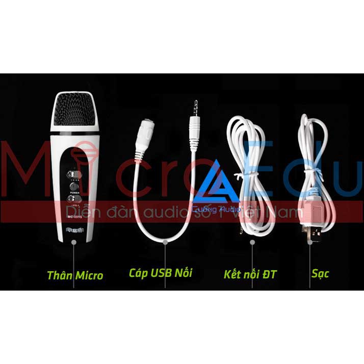 Micro MC 091s là chiếc micro mini đa năng giúp bạn hát karaoke cũng như thu âm trên điện thoại thông