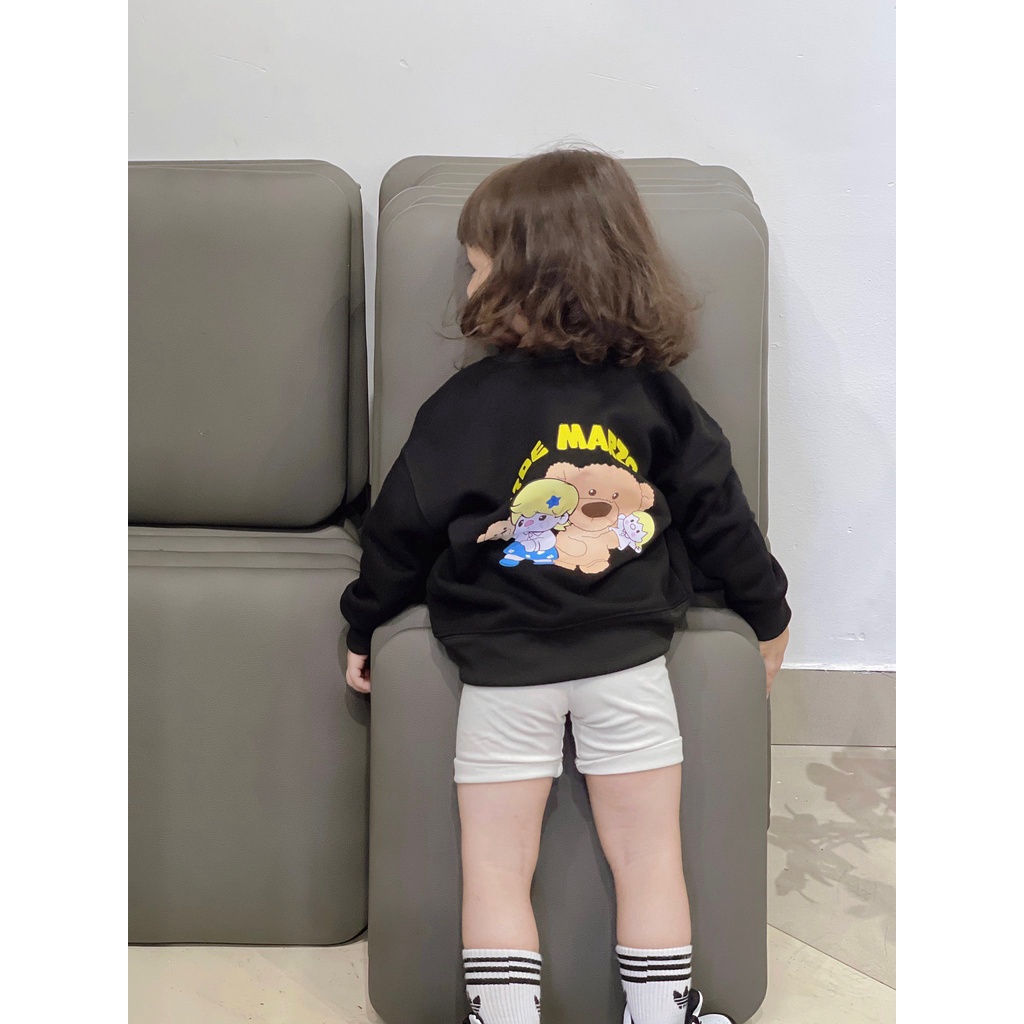 Áo nỉ cổ tròn Demarzo baby cho bé , áo sweater trẻ em , TP KIDs
