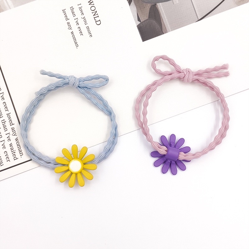 Dây Buộc Tóc Hoa Cúc Nhiều Màu Thời Trang Cho Nữ CT02 Lux Accessories