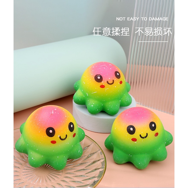 Squishy hình bạch tuộc 6 chân đồ chơi bóp tay giải nén mềm mịn dễ thương chân thực giảm stress co dãn đàn hồi ngộ nghĩnh