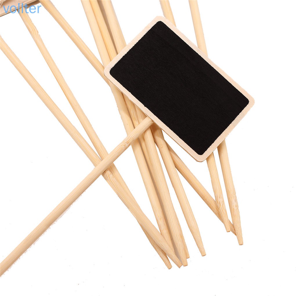 Giá đỡ hoa mười giờ Set 20 Tấm Gỗ Bảng Đen Ghi Nhãn Tên Gắn Chậu Cây Tiện Dụng