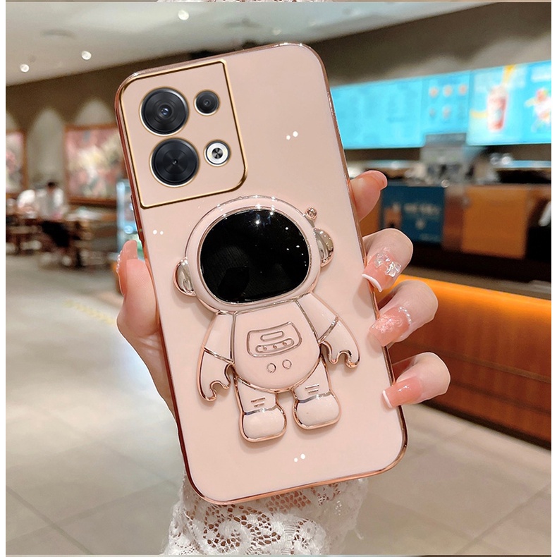 Ốp Điện Thoại Silicon Mềm Có Giá Đỡ Hình Phi Hành Gia Cho OPPO Reno 8 Pro + Reno8 Pro Reno8 5G Reno7 7SE Reno 7 Pro Reno6 6Z