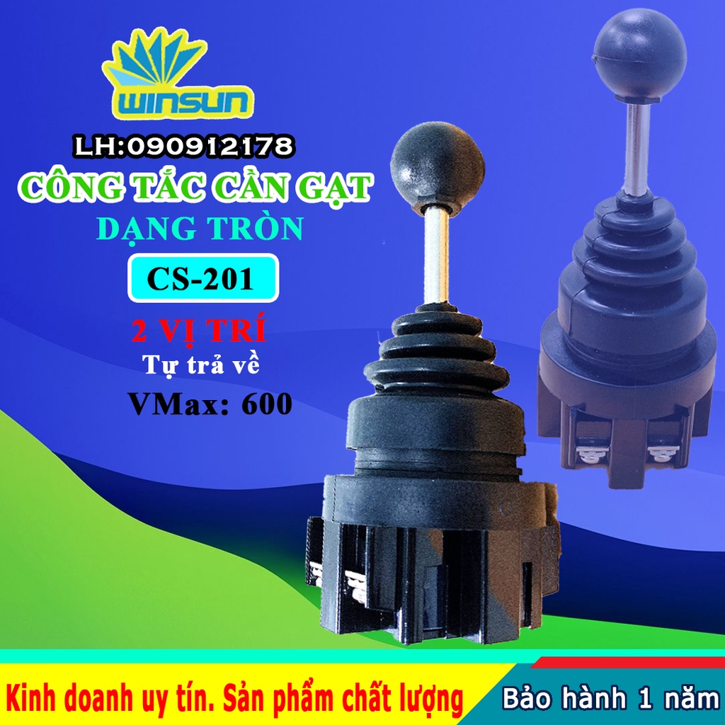 Công tắc cần gạt - chuyển hướng dạng tròn 2 vị trí CS-201, CS-2011 Winsun