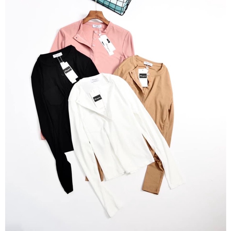 Áo thun tăm cổ trụ