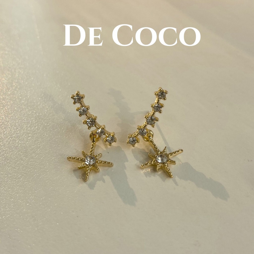 Khuyên tai nữ hình sao rơi Falling Star decoco.accessories