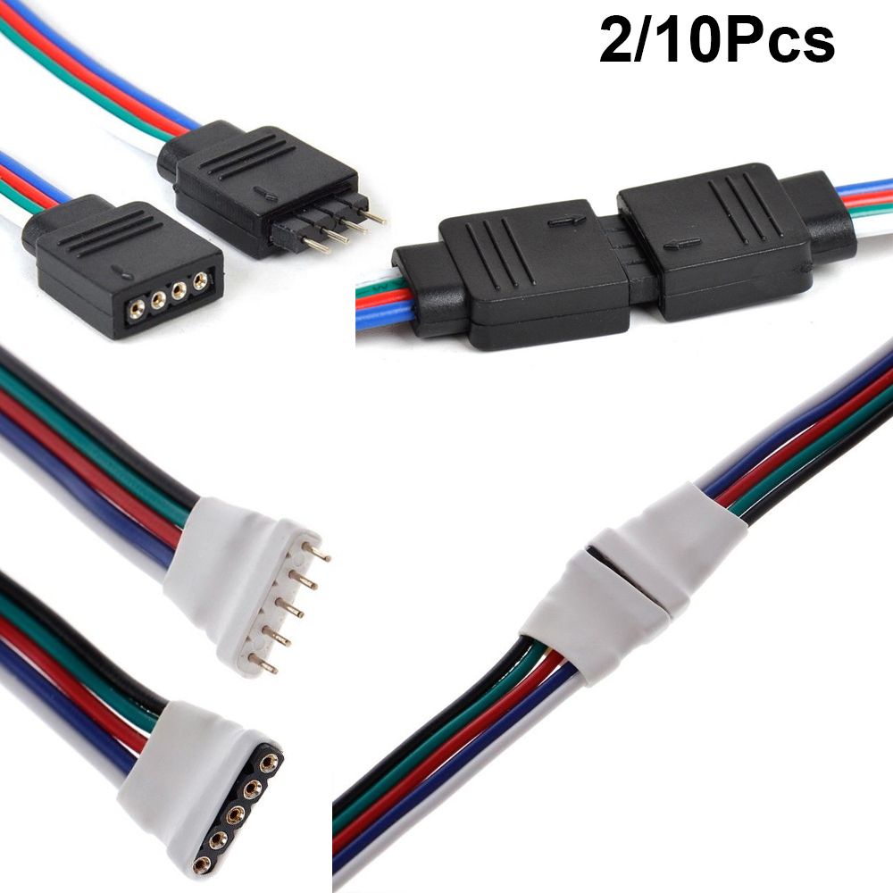 Set 2 / 10 dây cáp nối 4 pin 5 pin rgbw cho đèn led 3528 5050