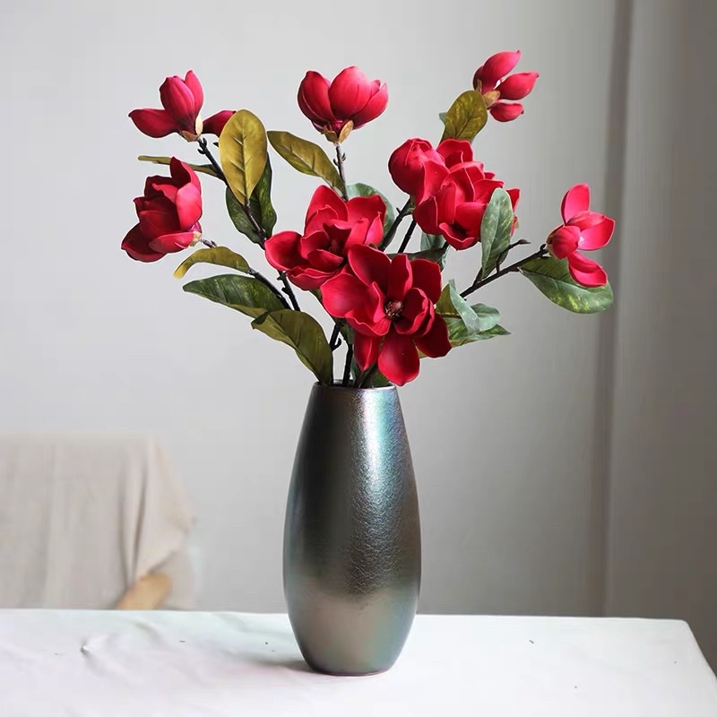 Hoa mộc lan 4 bông trang trí cao 100cm