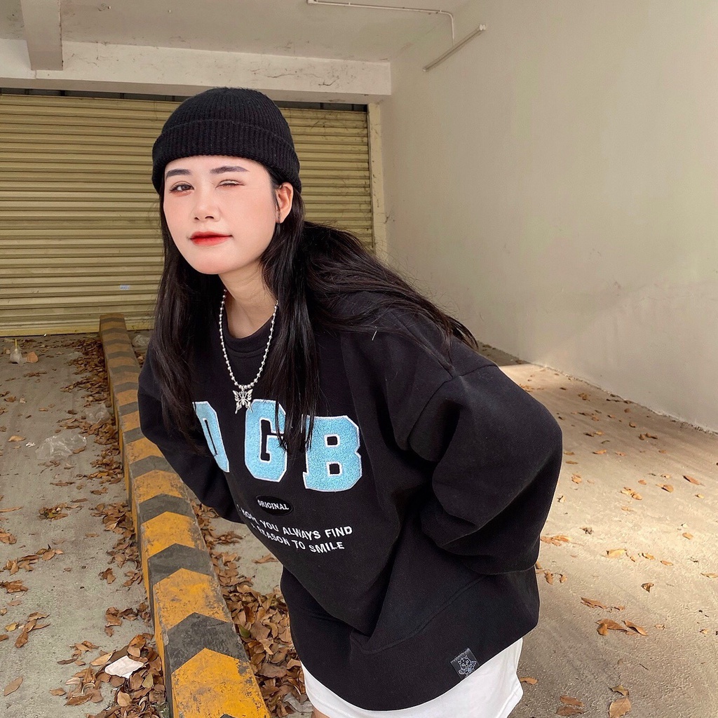 Áo Tay Dài Local Brand - Áo Sweater ORIGINAL THÊU XÙ DRAGONBYBOI ĐEN nỉ cao cấp | BigBuy360 - bigbuy360.vn