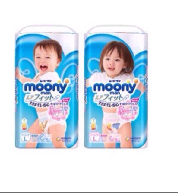 Bỉm Moony dán/ quần Newborn S84/M64/M58/L44/Xl40