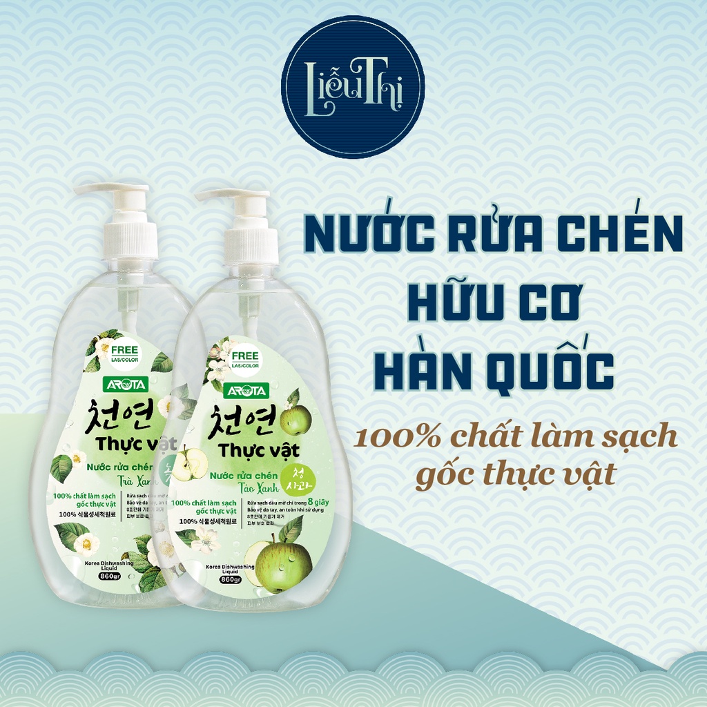 NƯỚC RỬA CHÉN THỰC VẬT AROTA HÀN QUỐC - NƯỚC RỬA CHÉN HỮU CƠ 100% GỐC THỰC VẬT