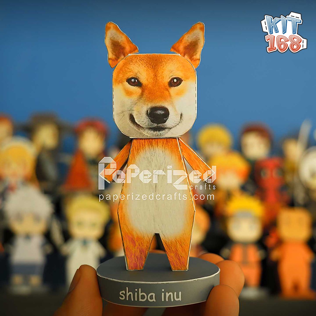Mô hình giấy động vật Chó Shiba Inu cute ver 2