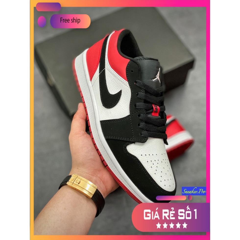 (FULL BOX + QUÀ TẶNG) Giày thể thao AIR Jordan 1 Low Black Toe cổ thấp siêu đẹp dành cho nam và nữ | BigBuy360 - bigbuy360.vn