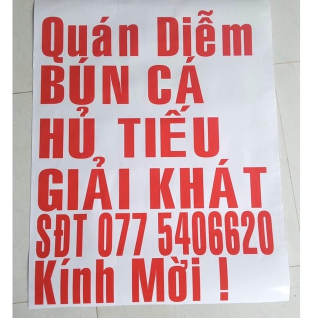 Decal / Decan cắt chữ theo yêu cầu nhiều màu