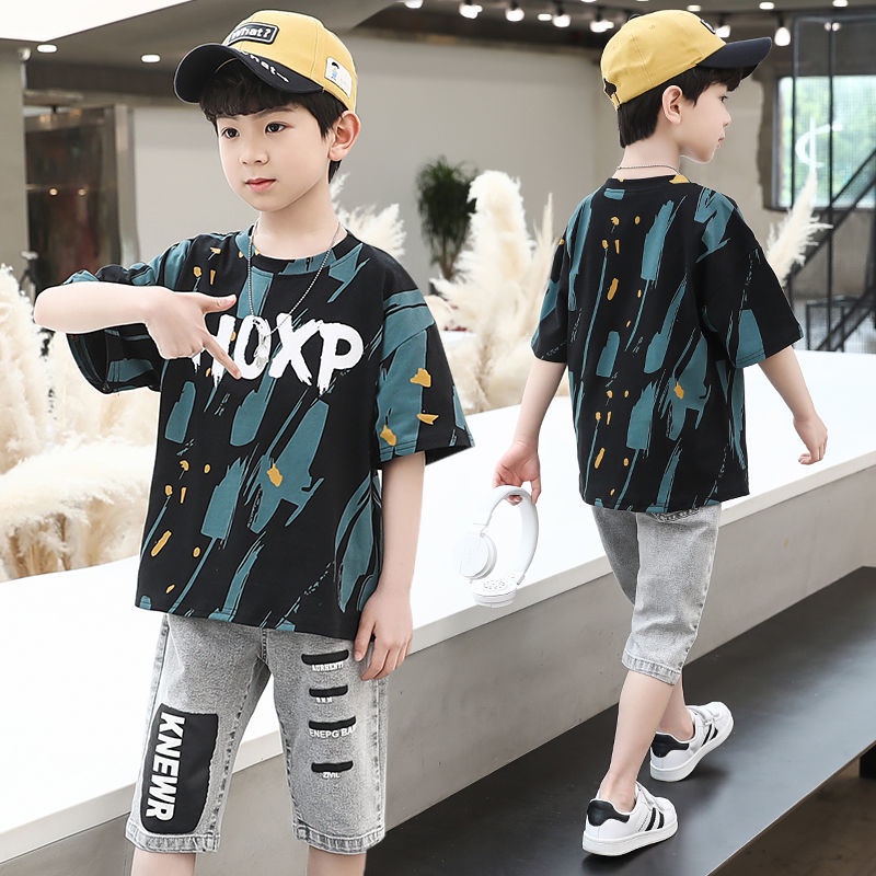 Bộ Đồ Thời Trang Mới Cho Bé Trai 2022 Tay Ngắn
