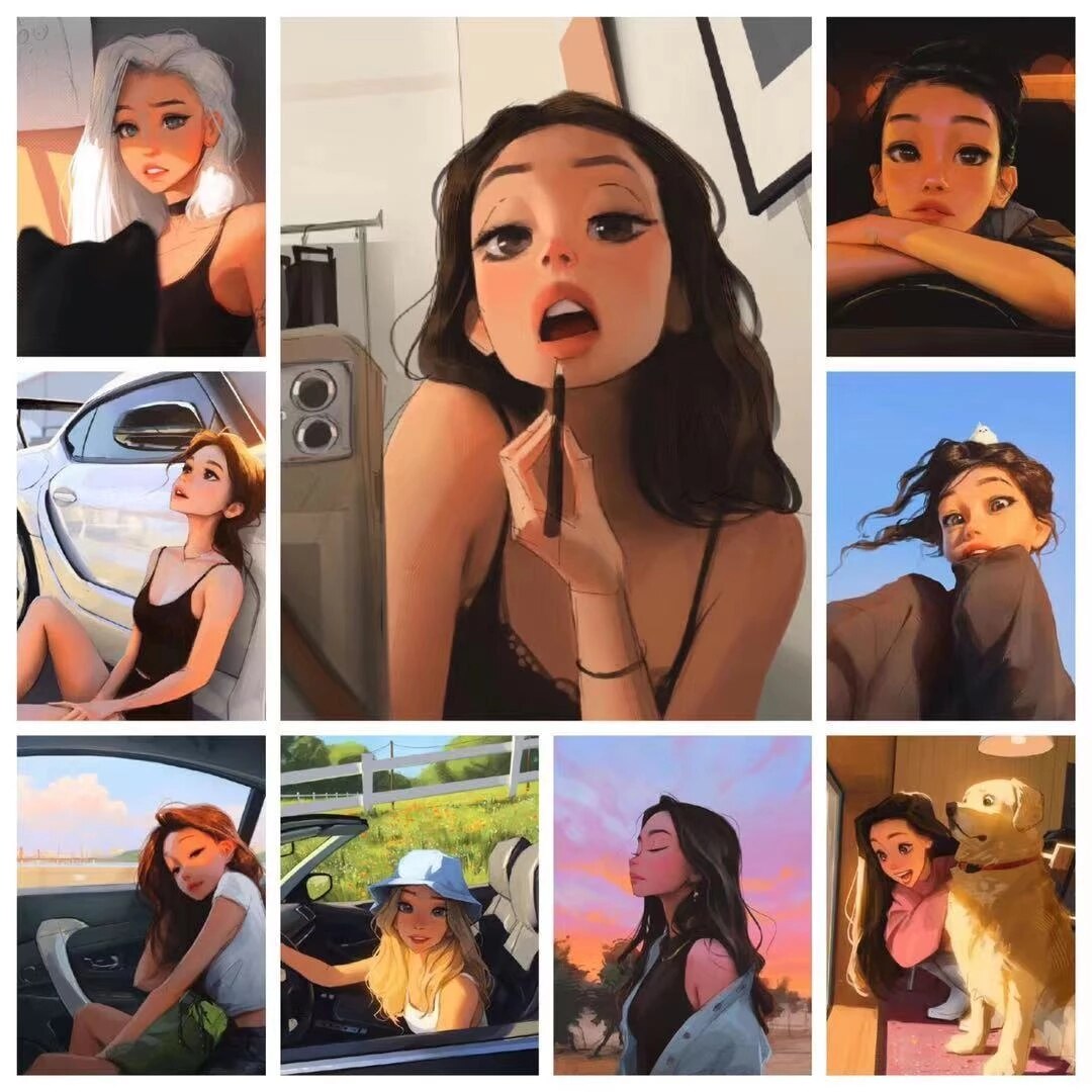 Tranh Đính Đá 5D Tự Làm Hình Cô Gái 30x40cm Trang Trí Nhà | BigBuy360 - bigbuy360.vn