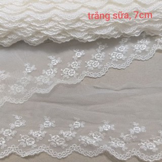 Ren lưới thêu , size từ 4cm đến 7cm.(dây 2 mét)