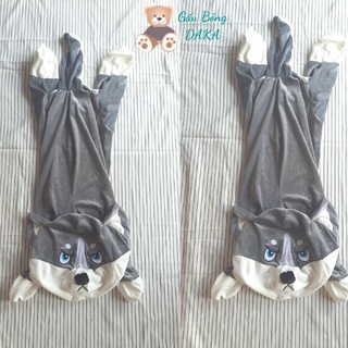 Vỏ chó husky bông siêu to khổng lồ - gấu bông husky - daka shop