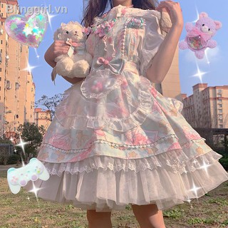 Đầm kiểu lolita dễ thương thời trang phong cách Nhật Bản cho nữ