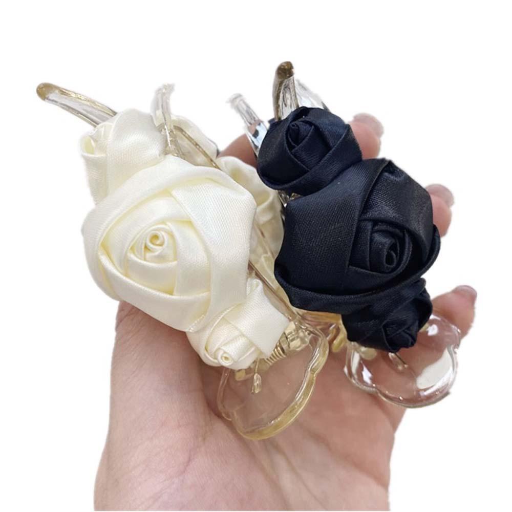 Kẹp Chuối Ba Chiều Bằng Nhựa Resin Hoa Hồng Lấp Lánh Thanh Lịch Hợp Thời Trang Cho Nữ