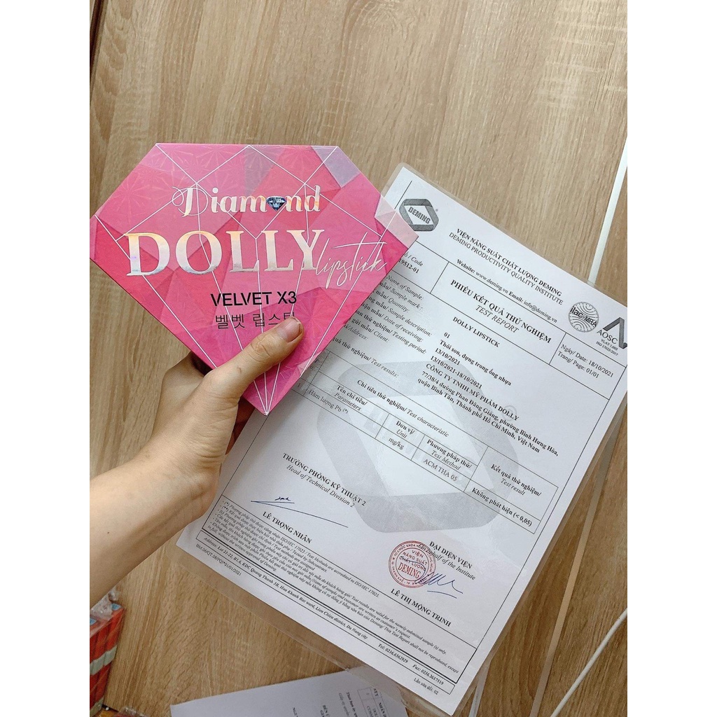 Quà Tặng Bạn Gái Năm Mới - Son Kem Siêu Lì Không Chì Mềm Môi - Set Son Dolly Diamond Velvet Cao Cấp 2022 Được Chọn Màu